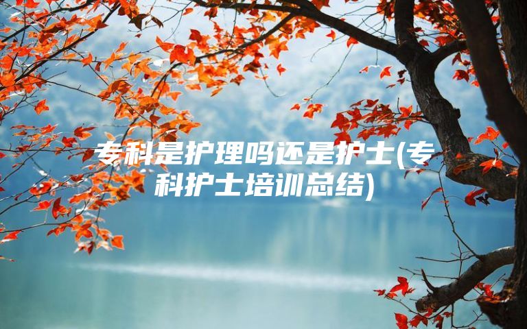 专科是护理吗还是护士(专科护士培训总结)