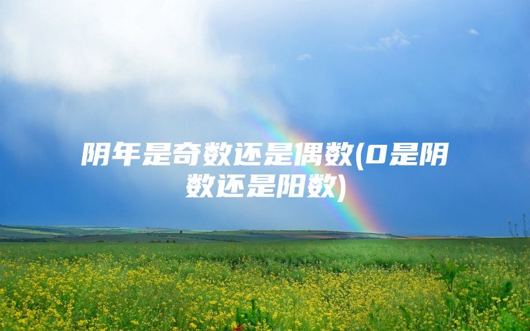 阴年是奇数还是偶数(0是阴数还是阳数)