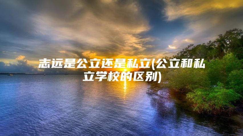 志远是公立还是私立(公立和私立学校的区别)