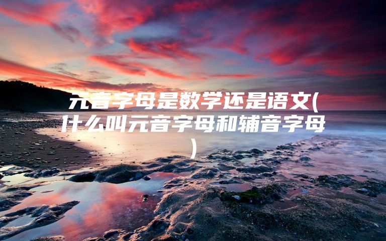 元音字母是数学还是语文(什么叫元音字母和辅音字母)