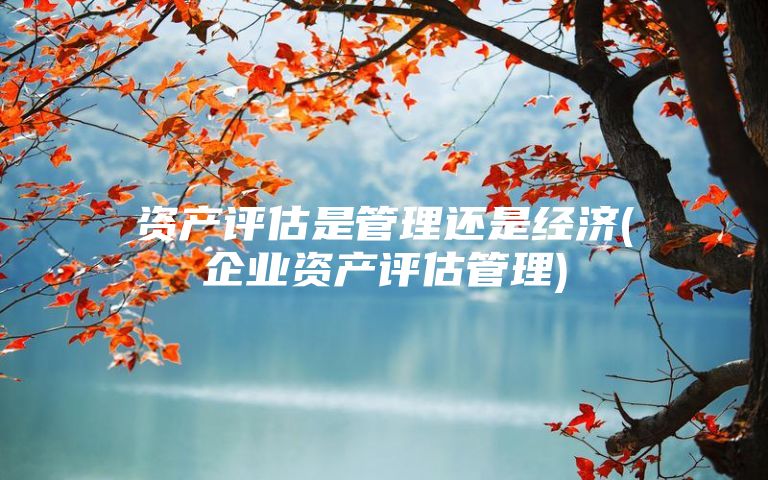 资产评估是管理还是经济(企业资产评估管理)