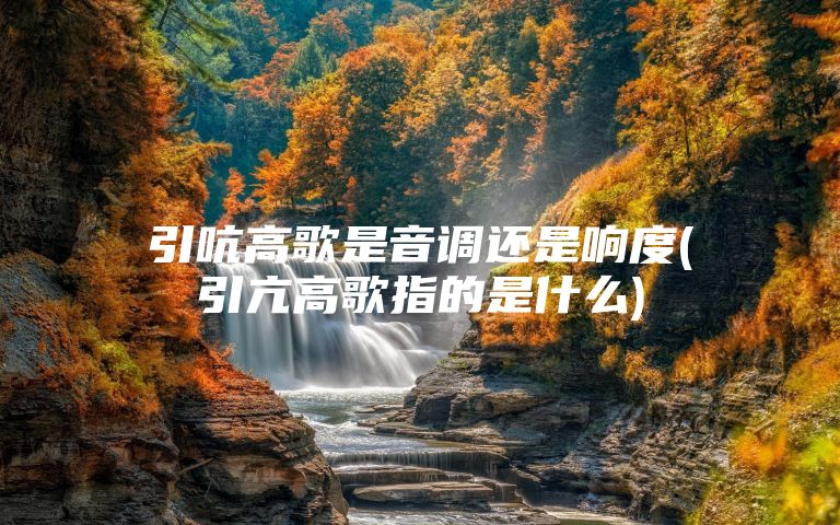 引吭高歌是音调还是响度(引亢高歌指的是什么)