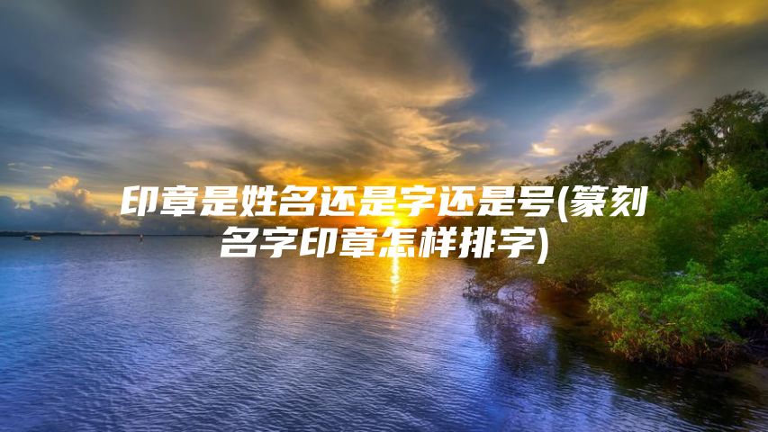 印章是姓名还是字还是号(篆刻名字印章怎样排字)