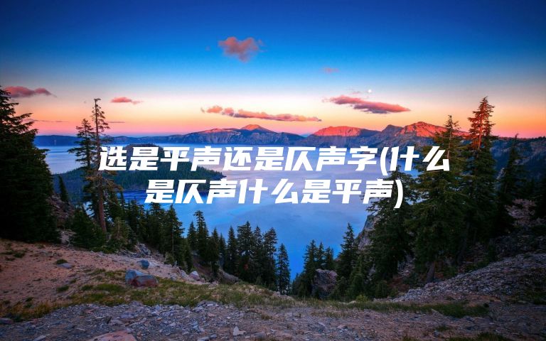 选是平声还是仄声字(什么是仄声什么是平声)