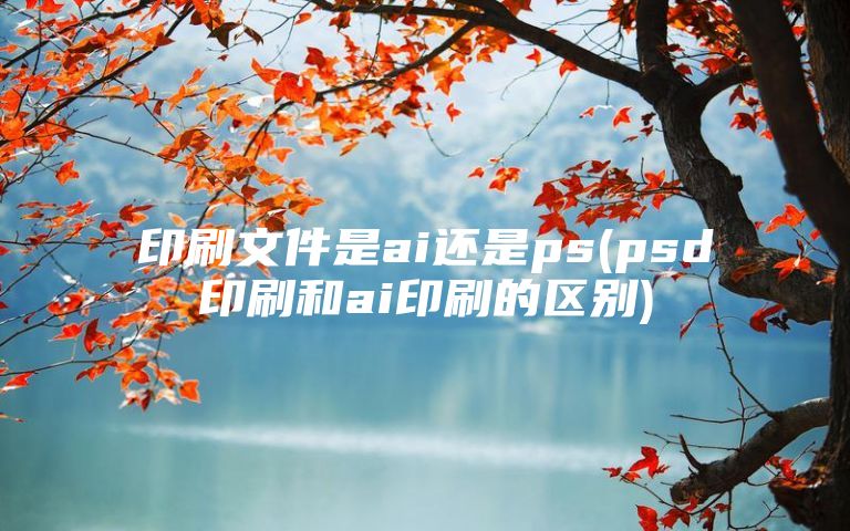 印刷文件是ai还是ps(psd印刷和ai印刷的区别)