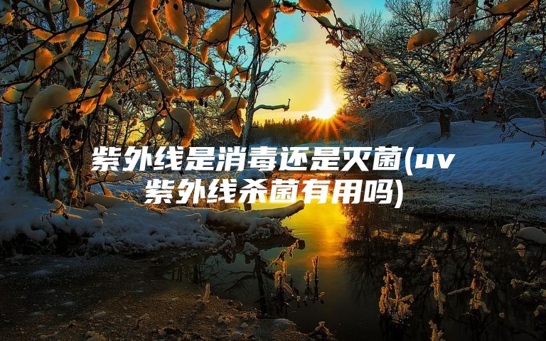 紫外线是消毒还是灭菌(uv紫外线杀菌有用吗)