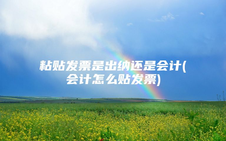 粘贴发票是出纳还是会计(会计怎么贴发票)