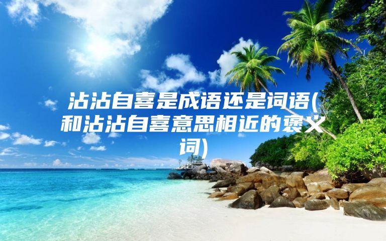 沾沾自喜是成语还是词语(和沾沾自喜意思相近的褒义词)