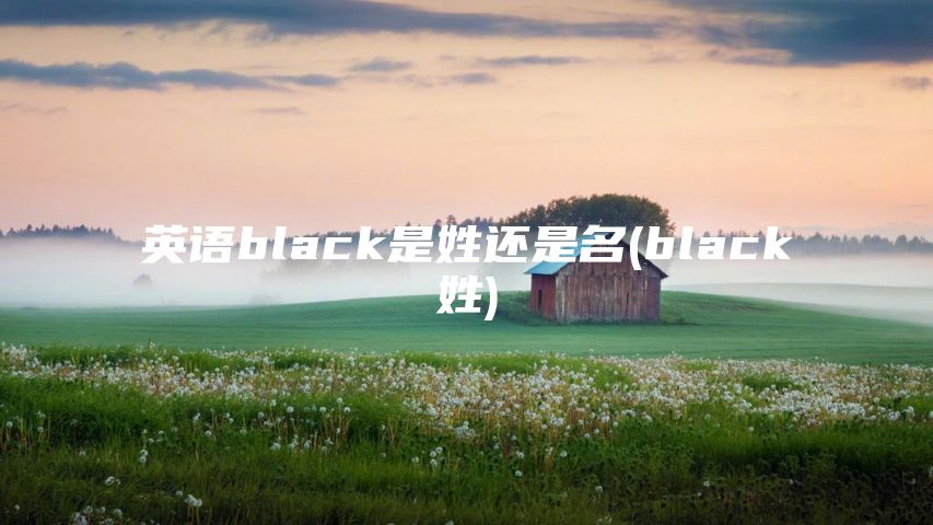 英语black是姓还是名(black姓)