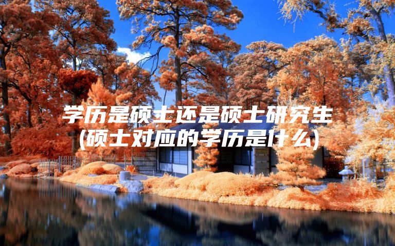 学历是硕士还是硕士研究生(硕士对应的学历是什么)