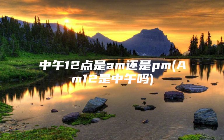 中午12点是am还是pm(Am12是中午吗)