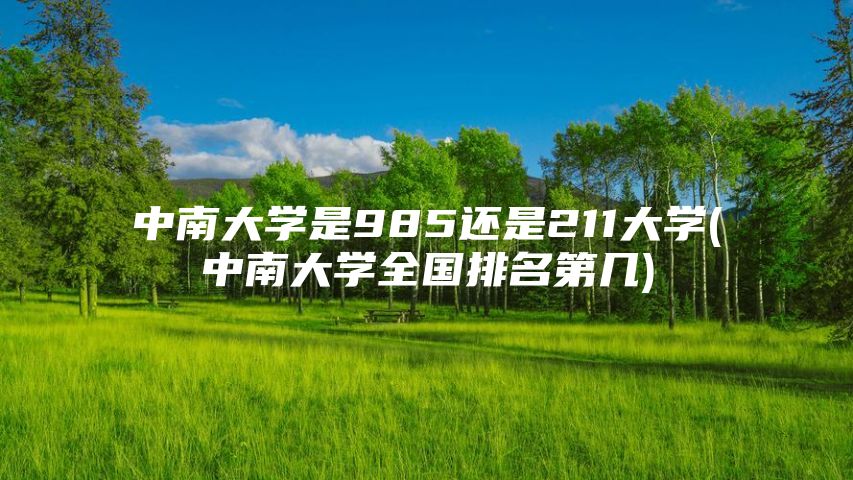 中南大学是985还是211大学(中南大学全国排名第几)