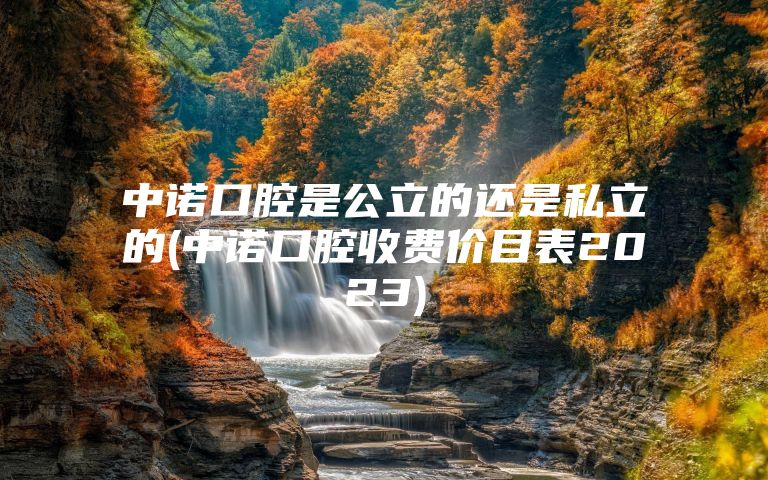 中诺口腔是公立的还是私立的(中诺口腔收费价目表2023)