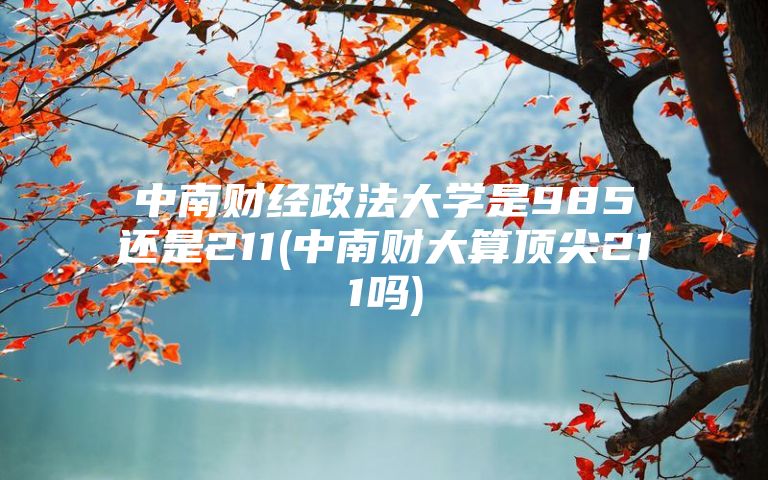 中南财经政法大学是985还是211(中南财大算顶尖211吗)