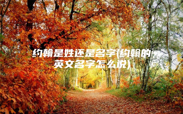 约翰是姓还是名字(约翰的英文名字怎么说)