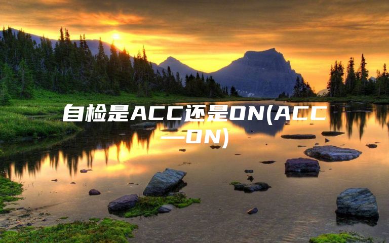 自检是ACC还是ON(ACC—ON)