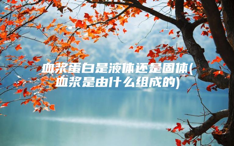 血浆蛋白是液体还是固体(血浆是由什么组成的)