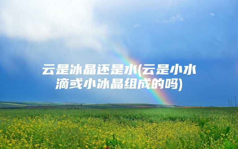 云是冰晶还是水(云是小水滴或小冰晶组成的吗)