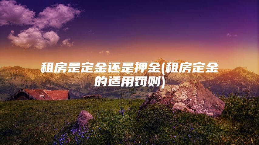 租房是定金还是押金(租房定金的适用罚则)