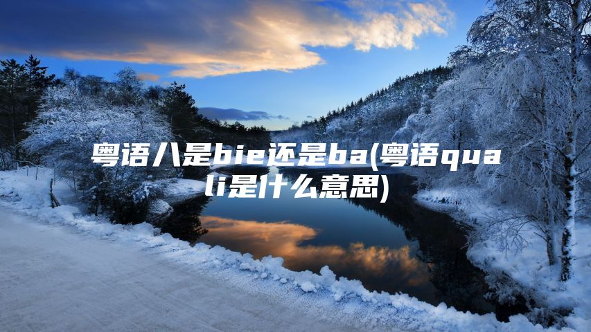 粤语八是bie还是ba(粤语quali是什么意思)