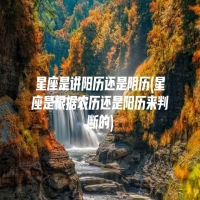 星座是讲阳历还是阴历(星座是根据农历还是阳历来判断的)