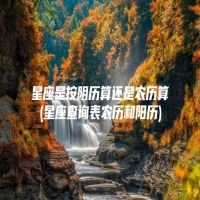 星座是按阴历算还是农历算(星座查询表农历和阳历)