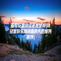 燕歌行是诗经还是楚辞(诗经楚辞乐府词曲的先后排列顺序)