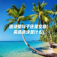 语块是句子还是文章(英语语块是什么)