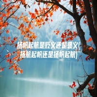 扬帆起航是贬义还是褒义(扬航起帆还是扬帆起航)