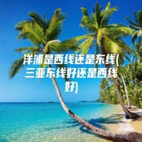 洋浦是西线还是东线(三亚东线好还是西线好)