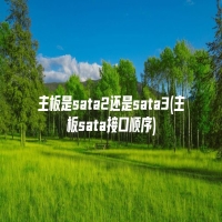 主板是sata2还是sata3(主板sata接口顺序)