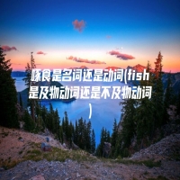 啄食是名词还是动词(fish是及物动词还是不及物动词)