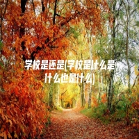 学校是还是(学校是什么是什么也是什么)